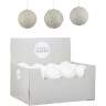 Набор HOUSE OF SEASONS, 24 шт. пенопластовых шаров, диам. 8см, белый, 3 вида 83847